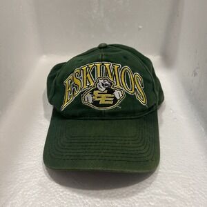 VTG 90s Edmonton Eskimos Starter Hat‎ Fabric Adjustable Strap Polar Bear